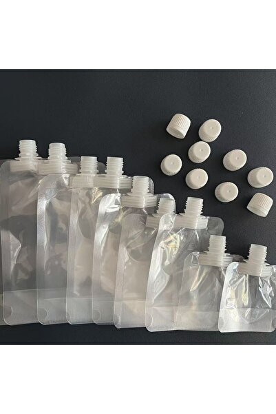 Choice 300ML 10Pcs 1.5Dia Stand Up Plastic Drink Bag Packaging Spout Pouch DIY Beverage Liquid Juice Milk C