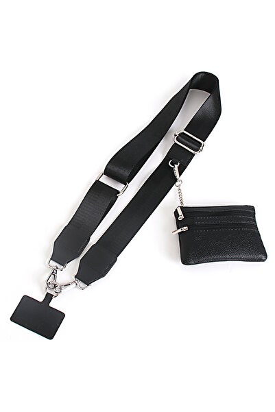 choice2 حبل تعليق هاتف أسود جديد رائج البيع مع جيب بسحاب حقيبة تخزين، أحزمة ن...