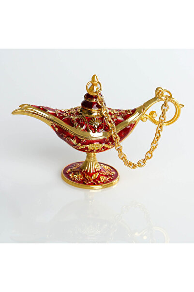 Choice زخرفة أوروبية ذهبية حمراء علاء الدين مصباح منزلي عتيق مصنوع من المعدن ...