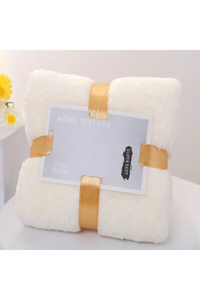 Choice منشفة مخملية مرجانية ناعمة ومريحة للبشرة، قطعة واحدة بيضاء، يرجى الاطلاع أدناه للحصول على المقاس التفصيلي.