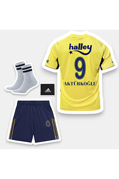 Quaxram Aktürkoğlu 9 Fenêrbahçê 25-26 Yeni Sezon 4'lü Set Çocuk Futbol Forması SARI
