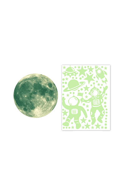 Choice G4469A Astronaut Luminous Wall Stickers, Stars and Moon, Luminous Self...