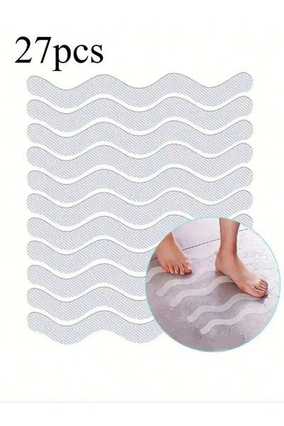 Choice 27 قطعة 6/12/24/عبوة ملصقات شفافة مانعة للانزلاق لأرضية الحمام والدش -...