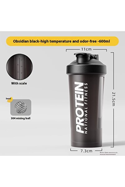 Choice 400-600 مل أسود 600 مل كوب خلط جيانشي كوب مياه رياضي للياقة البدنية كو...