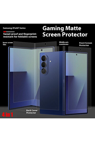 Choice3 فيلم هيدروجيل شفاف 4 في 1 لهاتف Galaxy Z Fold7، ملصق داخلي وخارجي لمف...