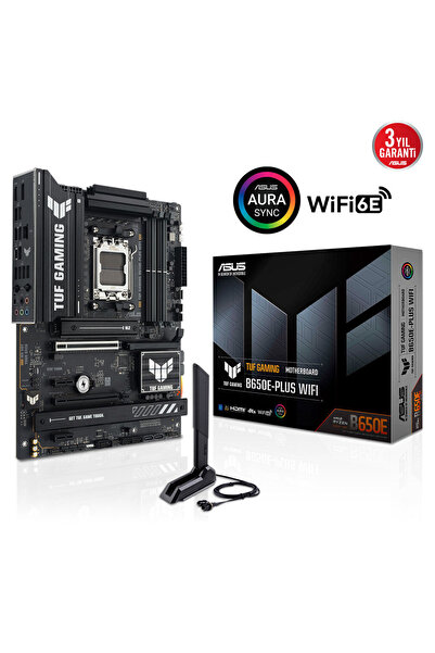 ASUS TUF GAMING B650E-PLUS WIFI, 4XDDR5, 3XM.2, DP, HDMI, TYPE-C, Wİ-Fİ 6E, B...