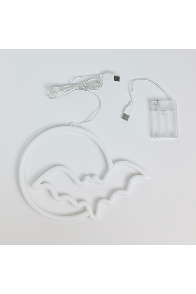 Choice لافتة نيون بيضاء بالضوء الطبيعي، أضواء نيون على شكل قمر تعمل ببطارية U...