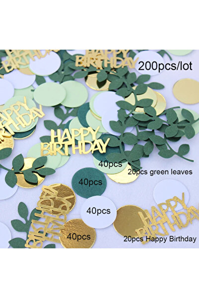 Choice 200 قطعة 200 قطعة من قصاصات الورق الخضراء، قصاصات ورقية لامعة لحفلات ا...