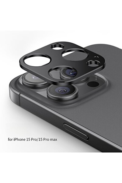 Choice 15Pro 15ProMax-Black 1pcs Metal Rear Camera Lens Protector for iPhone 15 Pro Max 15Plus 15Pro Alumin