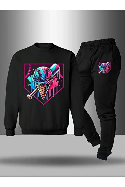 Cevval Παιδικό φούτερ και φούτερ με λαιμόκοψη με στάμπα 3 νήματα για το φθινό...