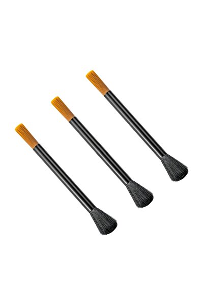 Choice1 3 قطع مطحنة قهوة أنبوب ألومنيوم فرشاة تنظيف مزدوجة الرأس شعيرات ناعمة آلة القهوة مسحوق تنظيف