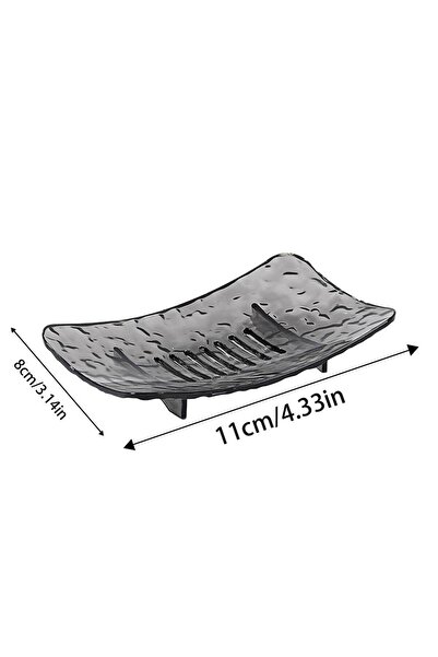 Choice حامل صابون رمادي بتصميم فتحة تصريف وقاعدة مانعة للانزلاق صينية صابون م...