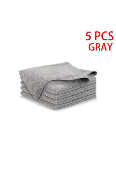 Choice 5 pcs Gray 5/10/20pcs Kitchen Towel, Ultra-fine Fiber Light Gray Cleaning Cloth Set, Absorbent, Soft