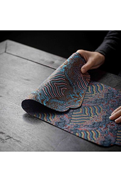 Choice 47 × 23.5 سم 1 قطعة مفرش شاي منقوش على الوجهين - مفرش شاي صيني على طرا...