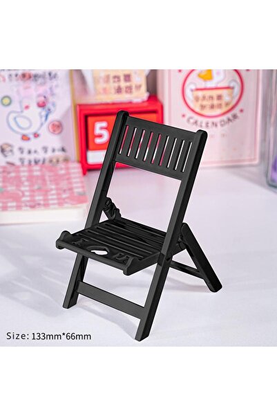 Choice حامل هاتف محمول قابل للطي على شكل كرسي شاطئ صغير أسود حامل هاتف محمول ...