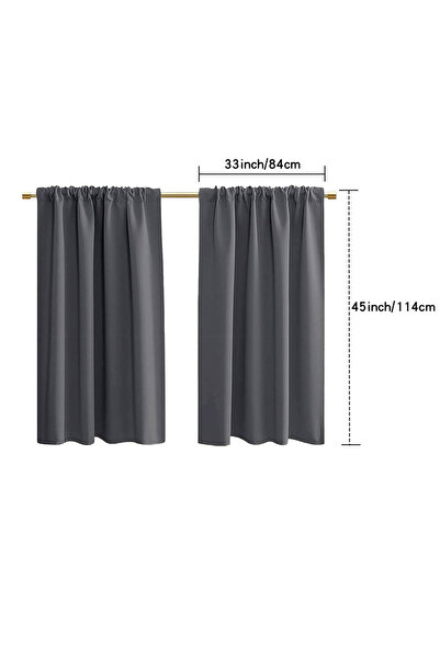 Choice 84x114 سم 2 لوحات ستائر قصيرة للمطبخ ستائر RV 100٪ ستائر معتمة جيب قضي...