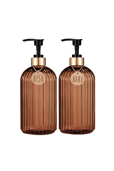 Choice 2 زجاجة موزع صابون أطباق لتزيين الشقة الجديدة قابل لإعادة الاستخدام يعمل بالضغط اليدوي مع عبوة سائلة قابلة لإعادة التعبئة