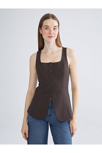 LC Waikiki Sparkling Choices from Shining Store | Square Neck Women's Classic Vest