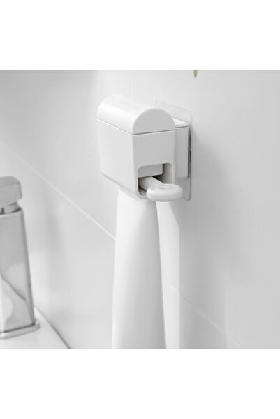 Choice 1 قطعة بيضاء ذاتية اللصق لمعجون الأسنان حامل موزع مثبت على الحائط ومنظ...