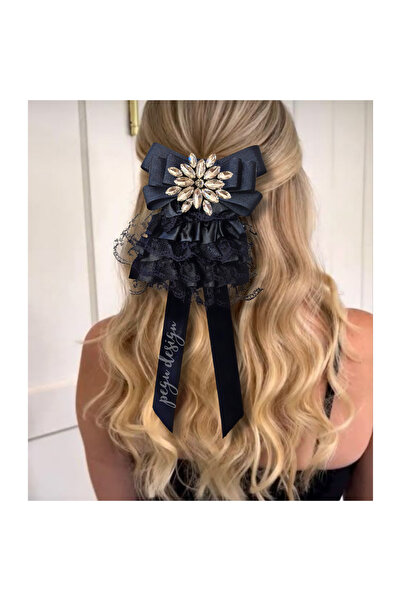 pegu baby collection سلسلة شين الأسود بتصميم خاص من الكريستال، مشبك شعر، ملحق...