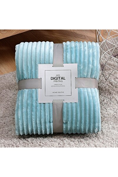 Choice 200x230cm Light Blue Coral Fleece Blankets Solid Sofa Cover Bedspread Super Soft Faux Fur Flannel Bl