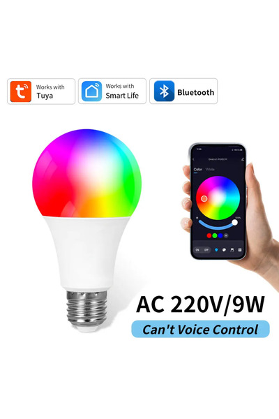 Choice نعم 220 فولت 9 وات E27 220 فولت Tuya Smart Bluetooth LED Bulb 9 وات 15...