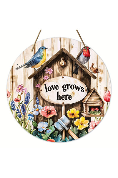 Choice MULTI 1 قطعة من لافتة ترحيب خشبية ريفية على شكل قفص طيور مكتوب عليها "...