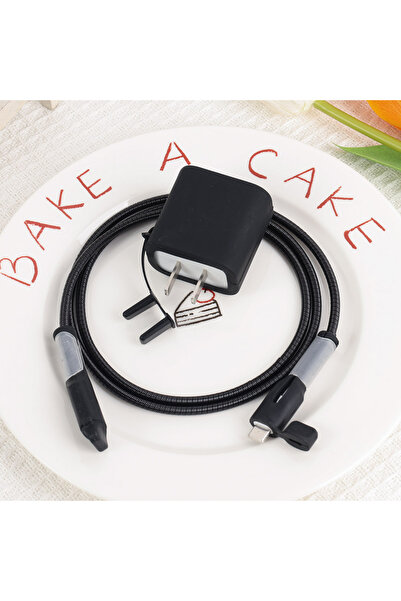 Choice 05 غطاء سيليكون ناعم باللون الأسود لشاحن iPhone 11 13 14 15 18W-20W مع حماية من التغير التدريجي في الشحن