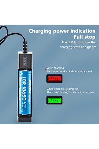 Choice شاحن بفتحة واحدة بطارية ليثيوم قابلة لإعادة الشحن لبطاريات 16340 14500...