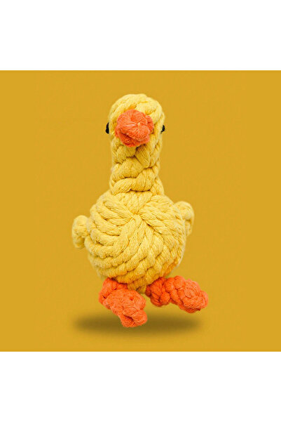 Choice ليتل داك 1 قطعة حبل معقود مقاوم للأسنان منسوج يدويًا من القطن على شكل ...