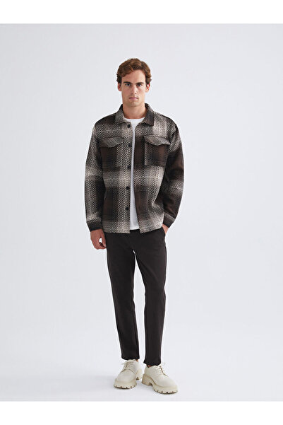 LC Waikiki Λαμπερές επιλογές από το Shining Store |   Ανδρικό πουκάμισο με μακρυμάνικο καρό σχέδιο Regular Fit