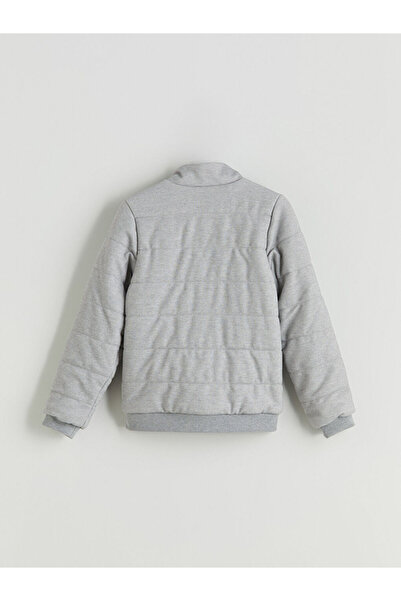 LC Waikiki Gray Stand Collar Boy's Coat