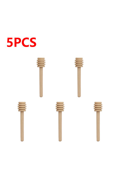 Choice 5 قطع 1-50 قطعة 8.4 سم عصا تحريك العسل مقبض خلط ملعقة عملي خشبي مغرفة ...