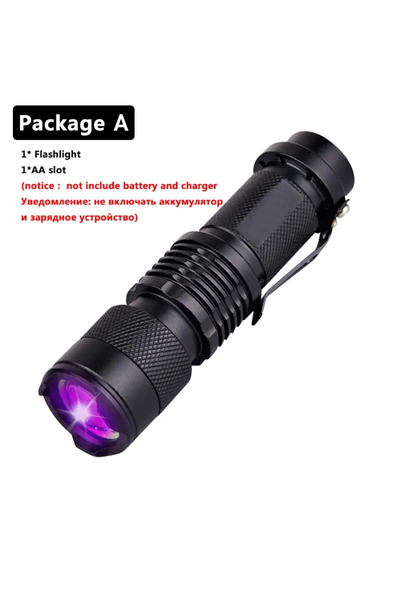 Choice SK68 UV flashlight UV LED Portable Flashlight 395nm Black Light Wavelength Violet Flashlight Pet Uri
