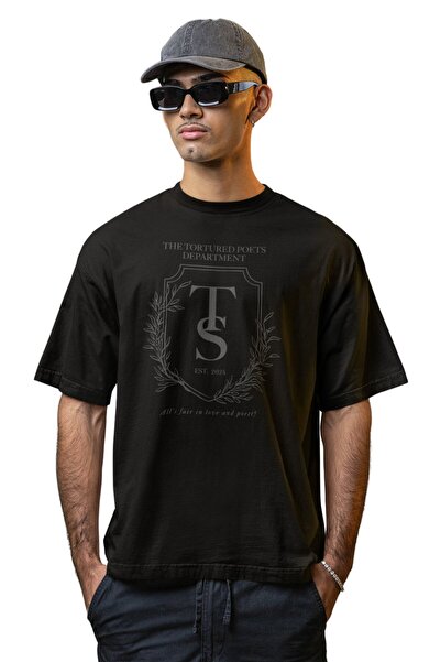 Fuddy Moda تي شيرت مطبوع عليه "قسم الشعراء المعذوبين" من T.S 2024 للجنسين، تي...