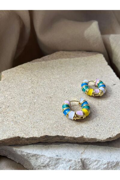 nunu takı أقراط على شكل خبز السيميت بألوان فاتحة