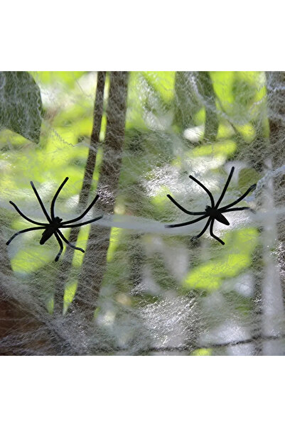 Choice WHITE Halloween Decorations Artificial Spider Web Stretchy Cobweb Scar...