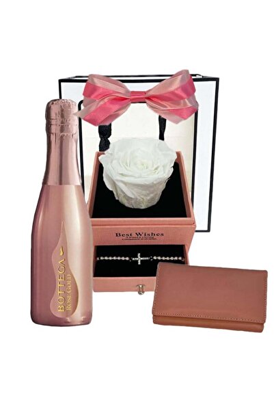 velve Pachet Diamoond,portofel de dama din piele naturala,Trandafir criogenat...