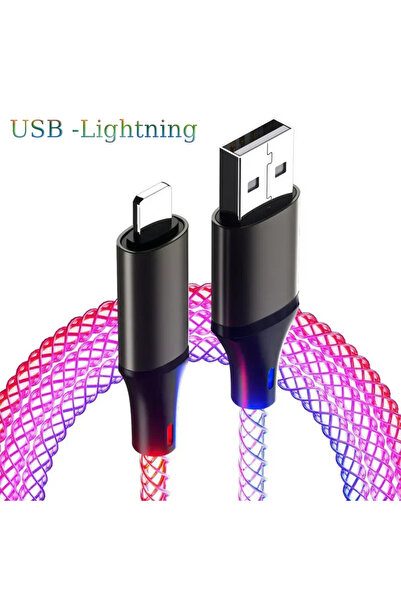 Choice فقط لنظام التشغيل IOS 3 في 1 66 وات 6 أمبير كابل شحن سريع RGB Light US...