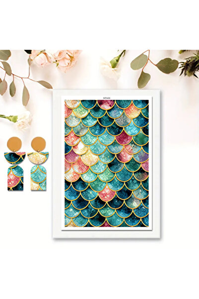 Choice ورق نقل طين البوليمر بمقياس 2 قطعة، كتلة حبر الزهور، ملصقات قابلة للذو...