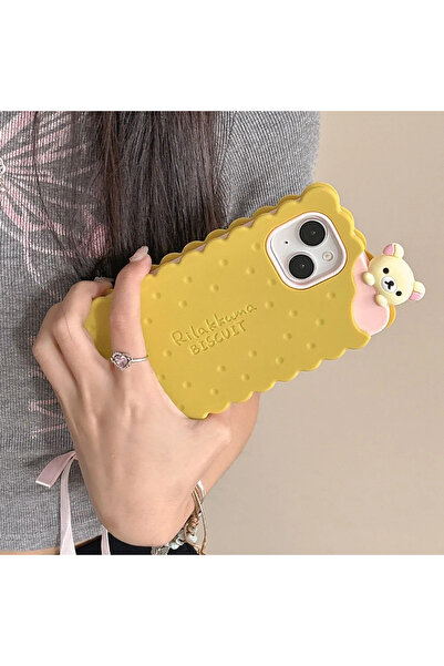 Choice للآيفون 12 B ساندويتش بسكويت تايد بير حافظة هاتف سيليكون ناعمة للآيفون 16 15 برو ماكس 14 13 1