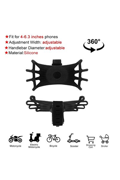 Choice 1pcs black Bike Phone Holder Bicycle Mobile Cellphone Holder Motorcycl...