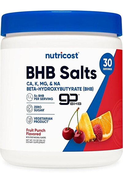 Nutricost BHB Salts Drink Mix (30 Servings, Fruit Punch Flavored)
