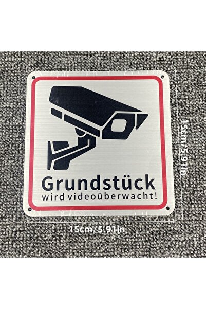 Choice 1pc 1pc German Surveillance Warning Sign Indoor Outdoor Surveillance A...