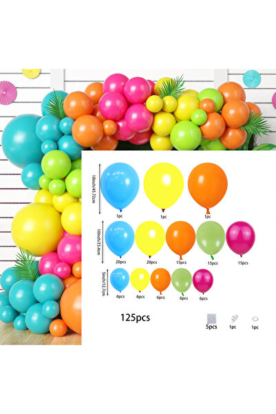 Choice مجموعة قوس بالونات استوائية زرقاء أخرى مجموعة أكاليل بالونات قوس قزح م...