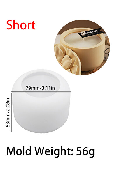 Choice Short 3D Flower Candle Cup Silicone Mold DIY Handmade Cylinder Flowerpot Gypsum Cement Aromath Stora