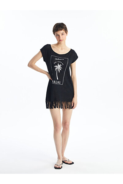 LC Waikiki Boat neck women's beach dress