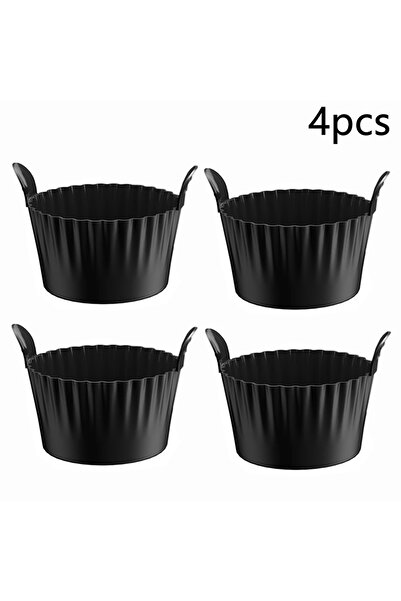 Choice أسود 4 قطع 3/4/6/12 قطعة مقلاة هوائية أكواب سيليكون لسلق البيض قالب سي...