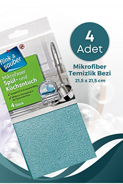 grimorlife 4 Lü Ultra Emici Yumuşak Dayanıklı Mikrofiber Temizlik Bezi 21,5 x...