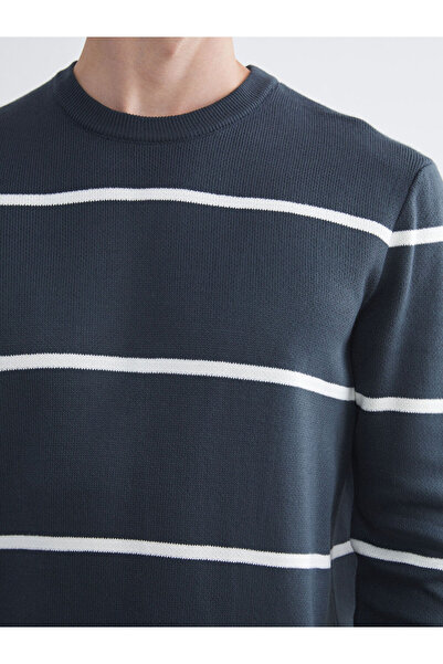 LC Waikiki Stylish Choices from Esvab Clothing |   Crew Neck Long Sleeve Striped Men's Knitwear Sweater